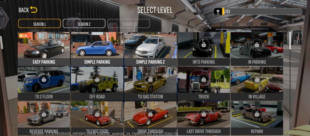Level Mode in Car Parking Multiplayer 2 Mod Apk